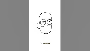 How To Draw Rick from Rick and Morty!Very satisfying! (#Shorts)