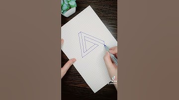 How to draw an impossible triangle or a penrose tribar | Doodle Pattern | Drawing Tutorials