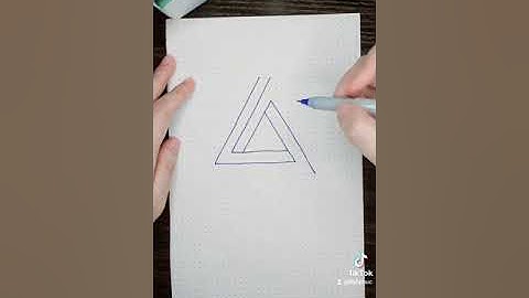 How to draw an impossible triangle or a penrose tribar | Doodle Pattern | Drawing Tutorials