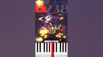 Pomni DDR (@AnythingBecomeMoe) The Amazing Digital Circus Animation - Octave Piano Tutorial