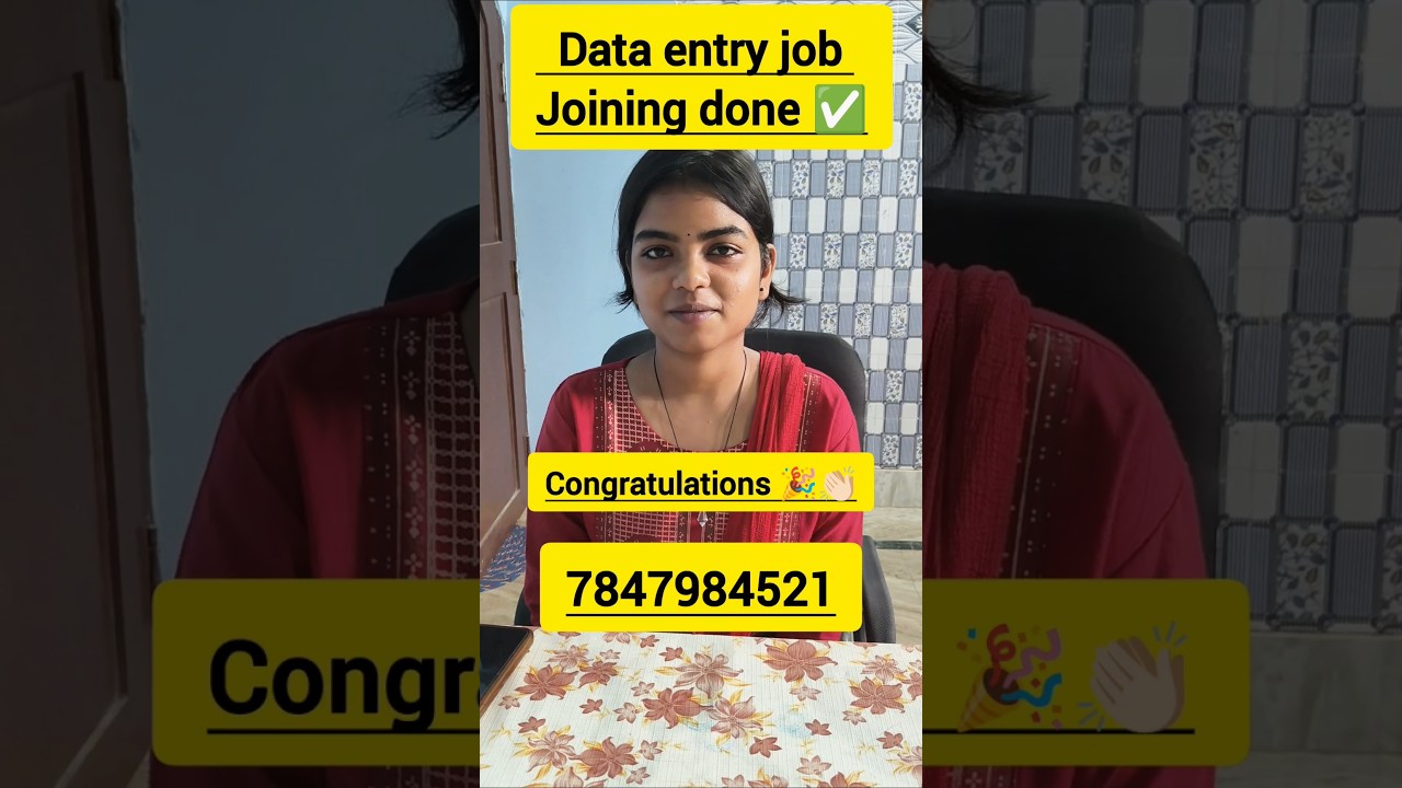 Data entry job joining done ✅ | 