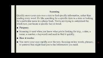 Reading Skills (Part 1)