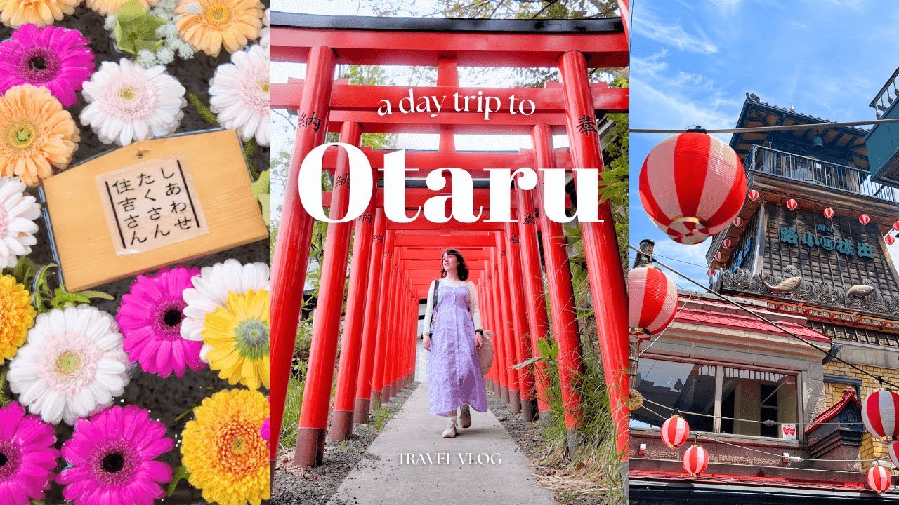 a day trip to otaru from sapporo - hokkaido vlog part 3 - canal, shopping, food, shrine