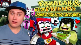 ZOMBIE GIRL BITES CIRCUS BABY! 🧟- Fazbear and Friends SHORTS #1-23 Compilation | Reaction