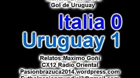 (Excelente relato) Italia 0 Uruguay 1 (Relato Javi...