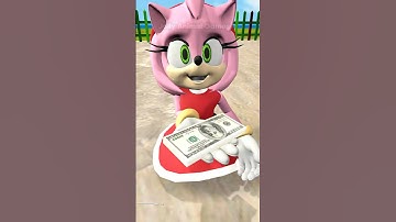 Sonic and Amy Rose - Surprise Gift in Squid Game #sonic #amyrose #squidgame #funny #dalgona