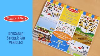 Melissa & Doug Reusable Sticker Pad - Vehicles