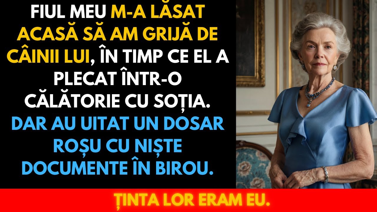 Fiul meu m-a lăsat să am grijă de câinii lui, dar au uitat un dosar pe birou cu numele meu pe el…