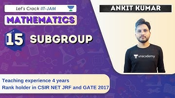 Subgroup | Mathematics for IIT JAM 2021 | Ankit Kumar