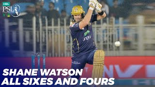 Shane Watson All Sixes And Fours | HBL PSL 2020 | MB2T
