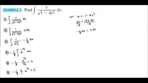 Math 1A 5.5 Example 3 Using the Substitution Rule - Indefinite Integral