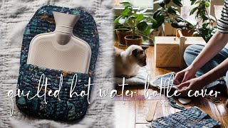 Making a Hand Quilted Hot Water Bottle Cover | DIY Wet Felted Batting by Eighteen and Cloudy 832 views 6 months ago 19 minutes
