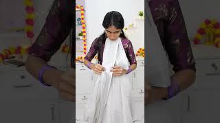 ?Set saree ധാവണി ആയി ഉടുക്കാം‼️️ Drape ur Set saree into Dhavani? #nerin #shorts #viral #saree