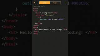 How to cretae outline around the text using HTML and CSS
