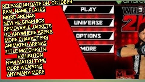 Wr3d 2k19 mod by HHH New  Real Name plates Animated Arenas More Details each full video..