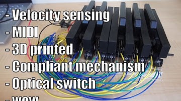 3D printed compact MIDI keyboard