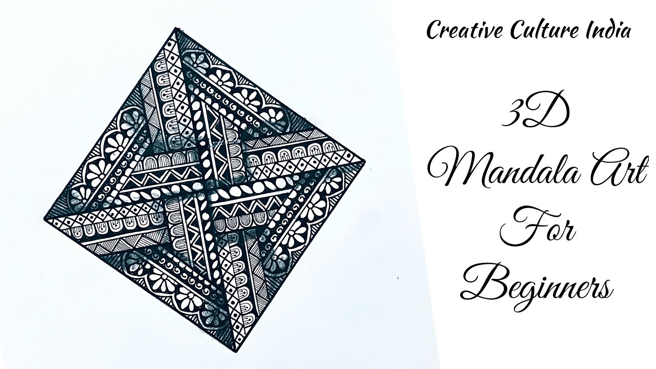 3D Mandala Art For Beginners Step by Step| Mandala Art Tutorial | Doodle Art