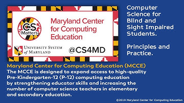 Giving Blind and Visually Impaired Students a Chance to Learn Computer Science
