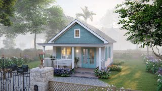 20ft x 20ft ( 6x6 m ) CGORGEOUS Tiny House Design ! Free Floor Plan
