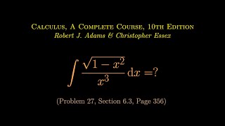 Problem 27, Section 6.3, Page 356 (Calculus, A Complete Course, 10th Edition,  Adams &  Essex)