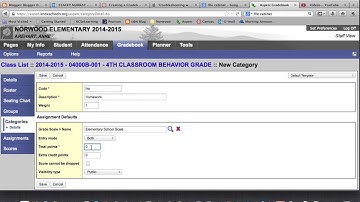 Creating Categories in Aspen Gradebook   Broadband