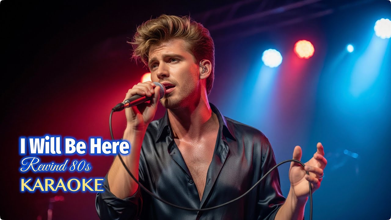 KARAOKE | 🎸💖 I Will Be Here — 80s Slow Rock Power Ballad | Male Vocal 💖 ...