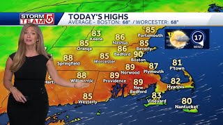 Video: High temperatures will approach 90 degrees once again in Massachusetts