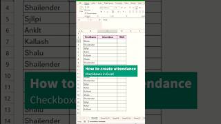 Excel Tutorial: Creating Checkbox for Attendance! #ExcelTutorial #CheckboxAttendance #DataManagement