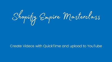 Create Videos with QuickTime and upload to YouTube