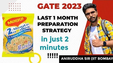 GATE 2023 Last 1 month preparation strategy in 2 mins ! #gate2023 #iitkanpur #aniruddhasir #youtube