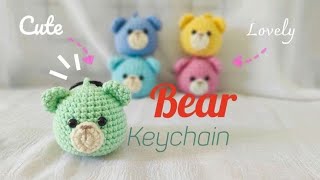 Crochet Bear Keychain step by step |amigurumi bear #diy #crochet