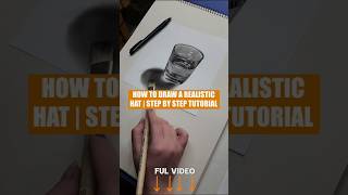 How to Draw a Realistic Glass of Water 3D | Step by Step Tutorial #sketch #drawing #art #funny