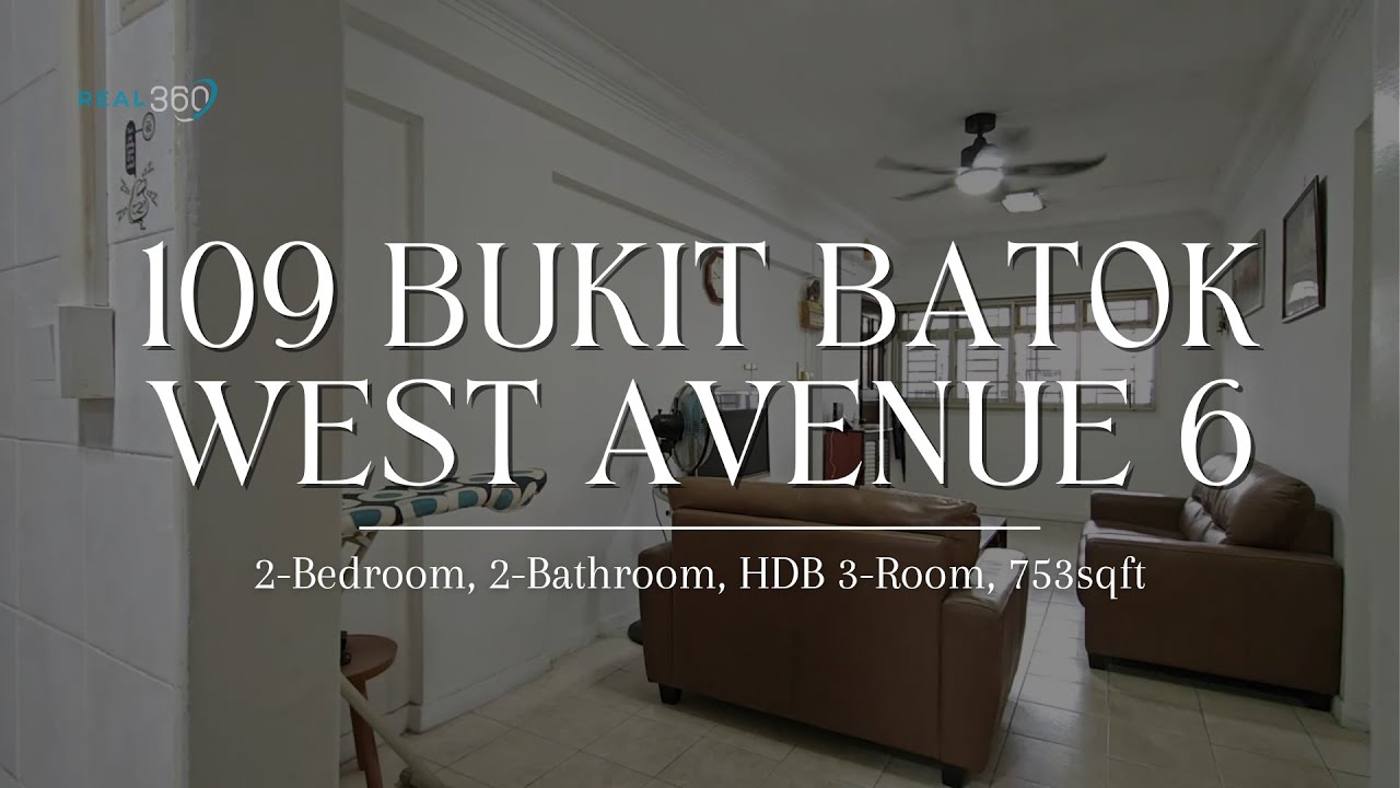 109 Bukit Batok West Avenue 6: 2-Bedroom HDB Flat | Virtual Tour by Real360