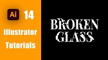 BROKEN GLASS ON TEXT using ILLUSTRATOR