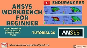 ANSYS| SYMMETRY | FLYWHEEL | ANGULAR VELOCITY | PATTERN | NORMAL STRESS | TUTORIAL 26