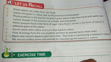 Class-4 | Learning Science Lesson-7 Green Plants - The Producers | Part-5 | Exercise Time