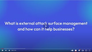 What is external attack surface management and how can it help businesses?