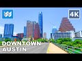 【4K】 Driving at Downtown Austin - Capital of Texas, USA