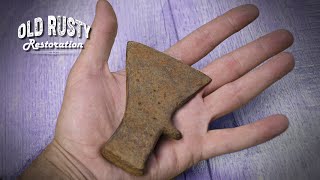 I found a MINI AXE!!! Restoration of an old rusty broken axe.