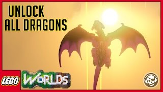 Lego Worlds - How to unlock all the Dragons - Full chain quest guide (kinda inappropriate for kids)