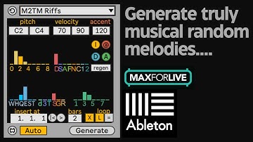 M2TM Max for Live Riff Generator – Ableton Max4Live Device Review & Demo