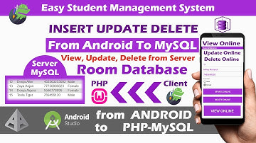 Insert Update Delete in Android RoomDB | Easy Student Mgmt System | Android PHP MySQL Part 10