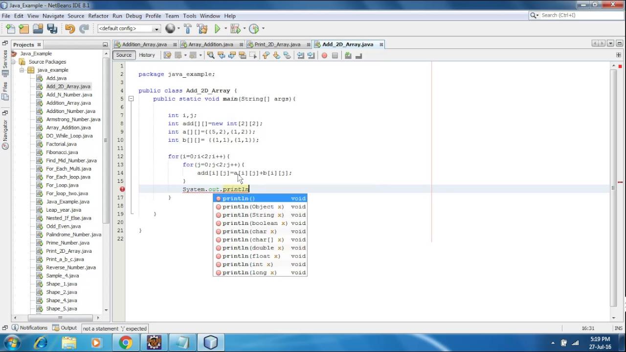 How to Addition of 2D Array in Java - YouTube