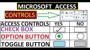 How To Use Control Check Box Option Button & Toggle Button In Microsoft Access