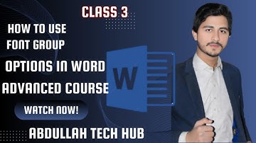 How to use Font Group options in MS Word in Pashto Language