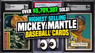 Top 23 Mickey Mantle Vintage Baseball Cards Sold for a Small Fortune 📈 🔥 #sportscards to Buy Now 📈