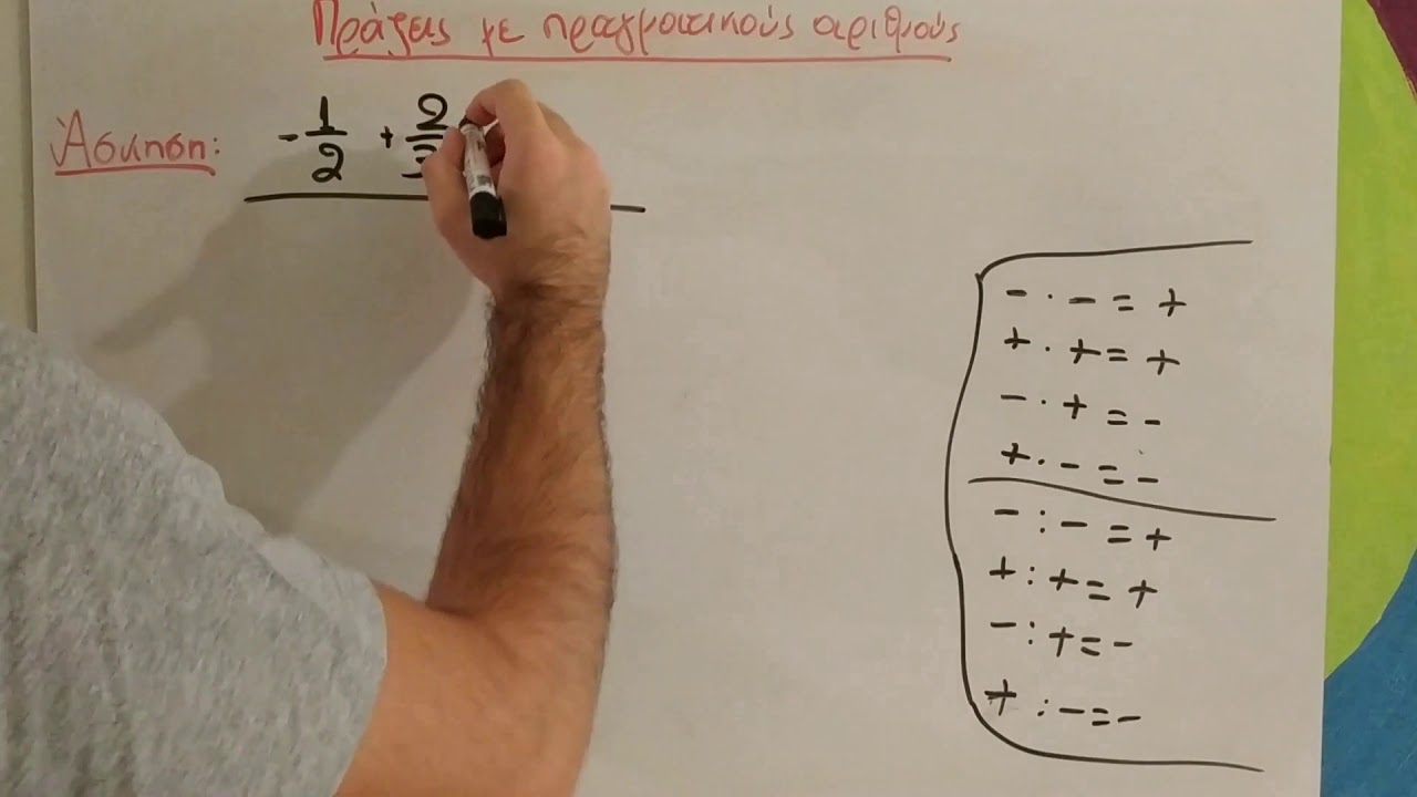 Πράξεις με πραγματικούς αριθμούς - Ασκήσεις - μέρος 1ο