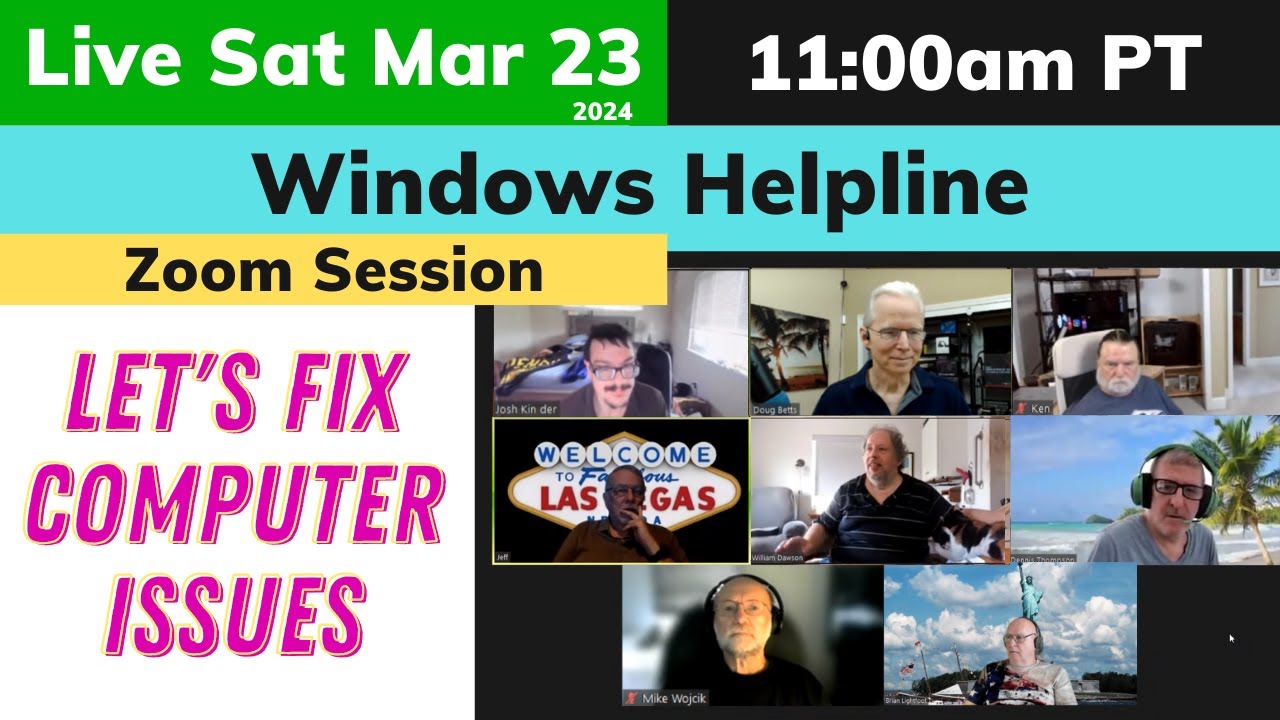 Windows Helpline - Live Stream Sat 3/23/2024 