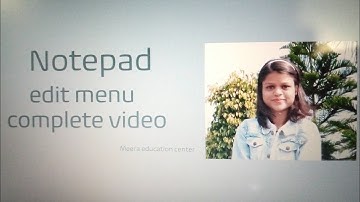 #Notepad edit menu complete video