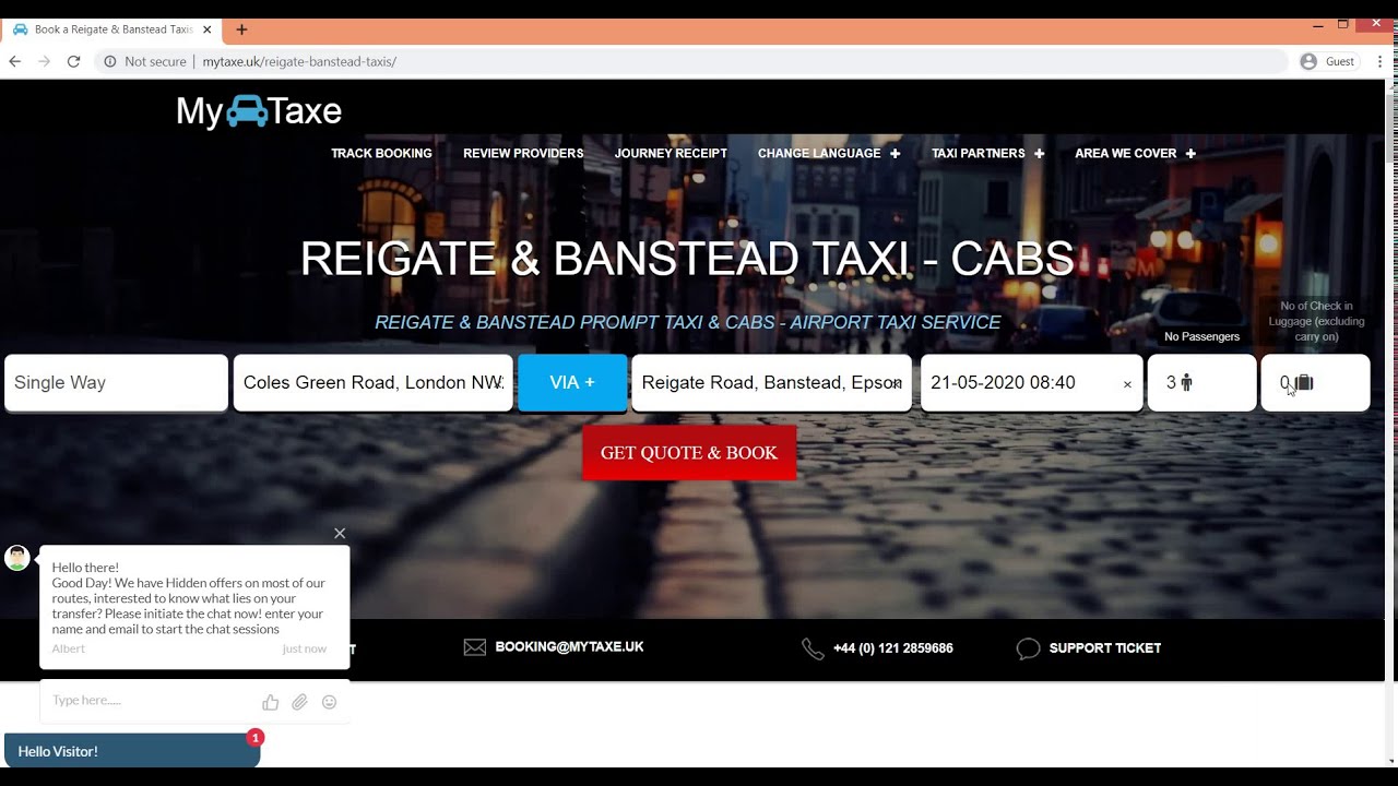 How to book a cheap taxi from London to Reigate & Banstead taxis YouTube